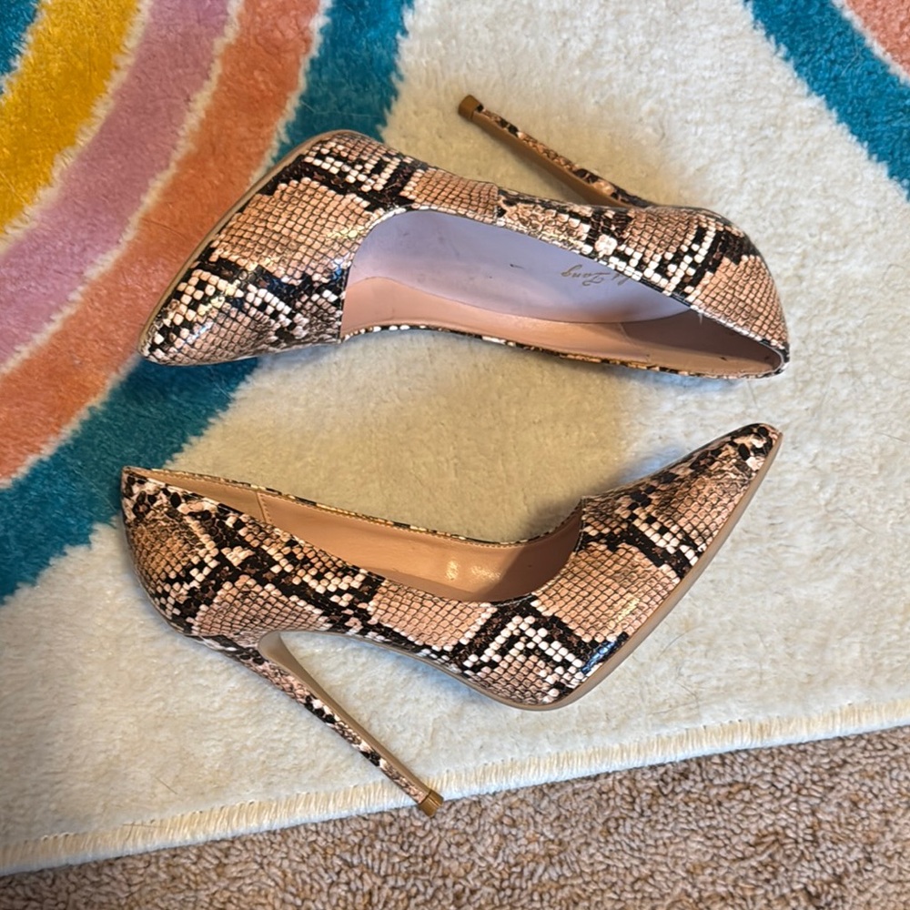 Snake skin stilettos